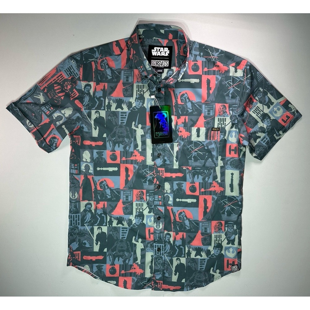RSVLTS Star Wars May The 4th ''Trilogy's End'' Button Down Shirt‎ Large Kunuflex